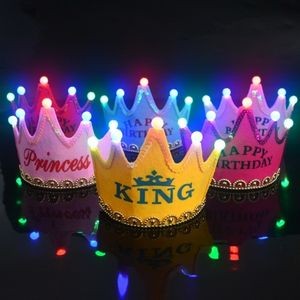 Led Birthday Party Hats Crown Hat Children Adult