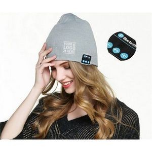 Knit Beanies Cap With Bluetooth Earphone