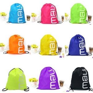 Classic Polyester Drawstring Sports Backpack 20 colors in stock fast delivery