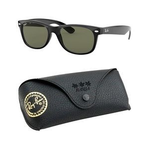 Ray Ban New Wayfarer Classic Non-Polar Sunglasses, Black/Green, Size 55
