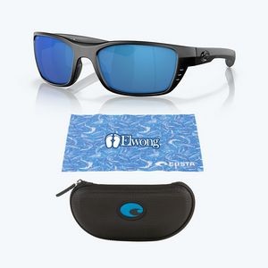 Costa Del Mar Whitetip Mens Polarized Sunglasses, Blackout/Blue Mirror, Size 58
