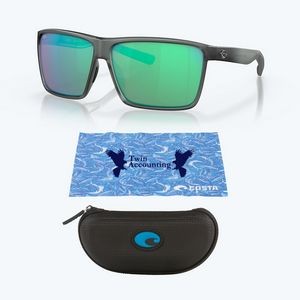 Costa Del Mar Rincon Polarized Sunglasses, Matte Smoke Frame/Green Lens, Size 63