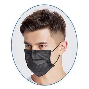 High-Filtration Efficiency Black Disposable Face Mask