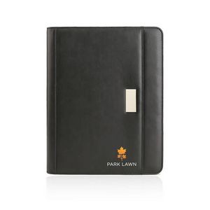 Deluxe Padfolio Folder Plus W/Zipper Closure