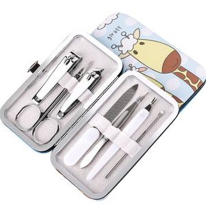 Customized Nail Clipper 7 Piece Leather Box