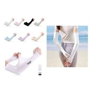 UV Sun Protection Cooling Arm Sleeves With Hand Cover