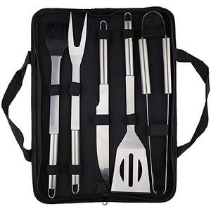 Stainless Steel Grill Tool Set Outdoor Camping Kitchen Tool Set Grill Accessory Kit With Bag