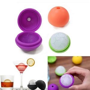 Round Sphere Soccer Ball Ice Cube Molds