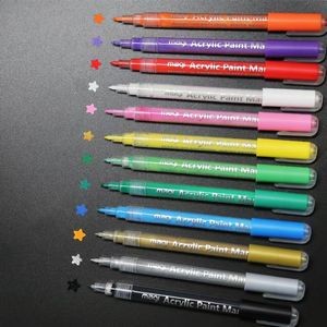 0.8" Nib 12 Color Acrylic Marker