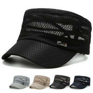 Flat Crown Cap With Mesh