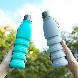 19oz Collapsible Water Cola Bottle with Carabiner