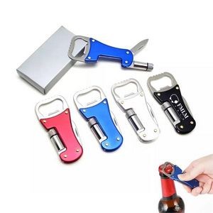 Pocket Tool 3 In 1 Bottle Opener With Flashlight And Knife
