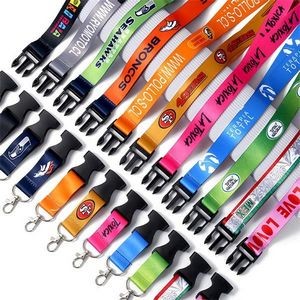 3/4" Full Color Dye Sublimated Lanyard w/ Lobster Hook and P