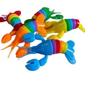 Custom Colorful PP Plastic Fidget Caterpillar Keychain Toy