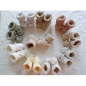 Baby hand-crocheted booties