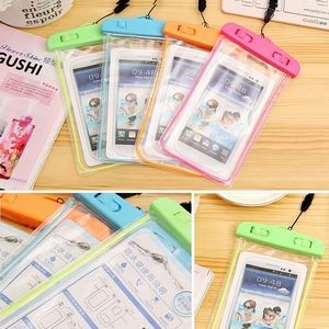 Clear Touch Floating Water Resistant Cell Phone Pouch with Lanyard Outdoor Beach Swimming