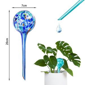 Glass plant watering post