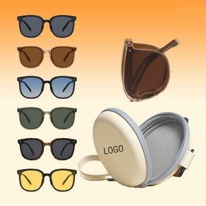 Fashion UV Protection Foldable Air Cushion Sunglasses with Mirror case