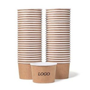9 Ounce Disposable Dessert Bowls Paper Ice Cream Cups for Hot or Cold Food