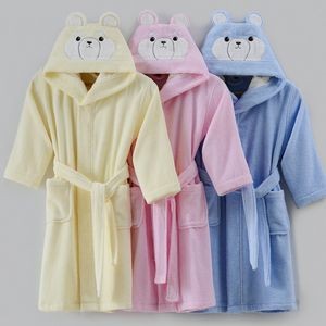Terry cloth hooded robe for kids