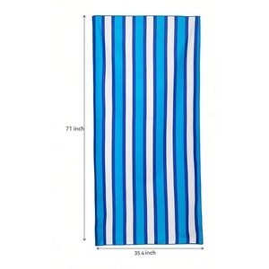 Microfiber Lounge Cover Beach Towel With Zip Pocket