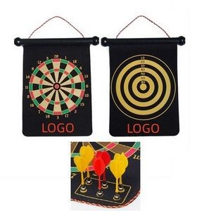 Magnetic Roll-up Dart Board and Bullseye Game with Darts