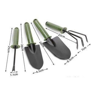 4 Piece Potted Flower Planting Tools Kit with Soft Rubberized Non-Slip Ergonomic Handle