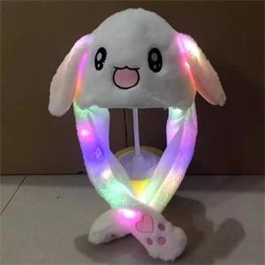 LED Plush Jumping Ear Hat with Airbag Moving Animal