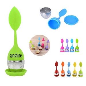 Silicone tea infuser handle stainless steel strainer