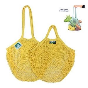 Reusable Grocery Short Handle Cotton String Bag