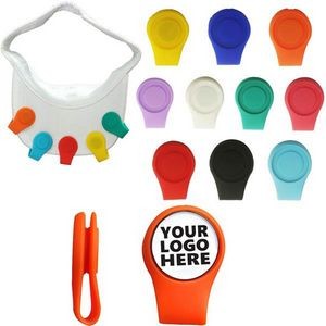 Silicone Golf Hat Clip With Ball Marker