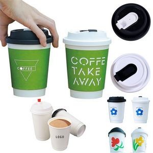 12 Oz White Double Wall Insulated Coffee Cups