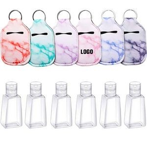 1oz Container Travel Size Bottle with Hand Sanitizer Keychain Holder