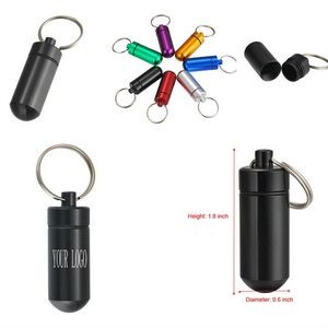 Waterproof Air-tight Aluminum Alloy Pill Box with Ring