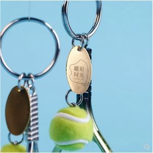 Mini Tennis Racket Keychain Handbags Tennis Ring for Sport Lovers Team
