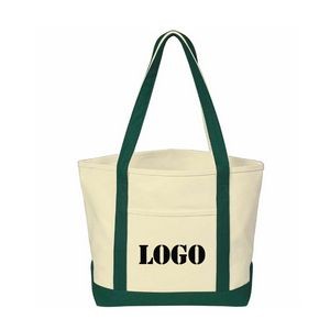 Canvas Boat Tote Bag with Pocket