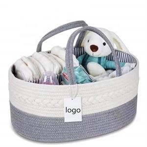 Cotton Rope Diaper Caddy, Travel Tote, Mami bag