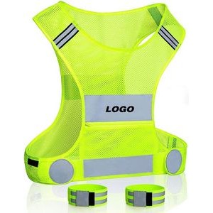 Lightweight Reflective Safety Vests with Arm Bands