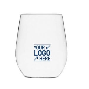 12 Oz. Clear Plastic Stemless Wine Glasses