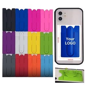 Silicone Card Holder Cell Phone Back Sticker Decals Phone