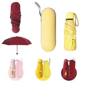 Mini Capsule Umbrella with Storage Case