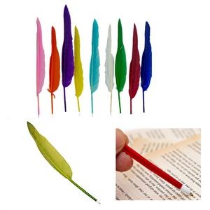 Colorful Natural Feather Ballpoint Pen