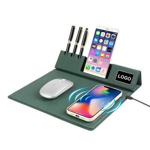 Wrist Rest Mouse Pad with Wireless Charger