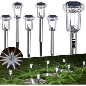 6 Packs Solar Stainless Pathway Lamp