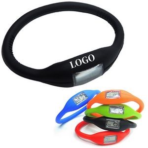 Silicone Pedometer Bracelet for Counts Steps