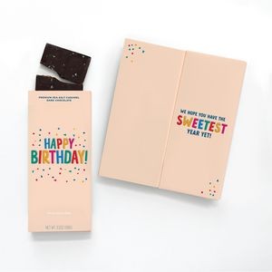 Happy Birthday Customizable Greeting Card and Gourmet Chocolate Bar all in ONE!