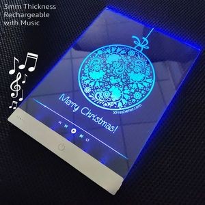 LED Acrylic Light Up Music Greeting Card