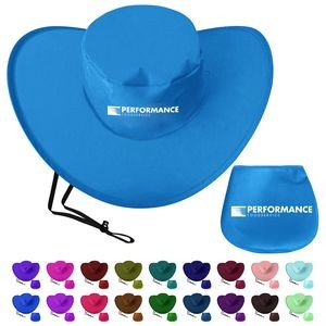 Foldable Polyester Cowboy Hat in Pouch