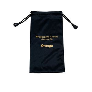 Black Polyester Pouch for Sunglasses