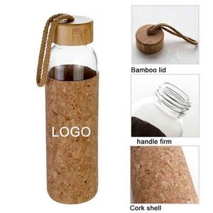 17oz Glass Bottle with Cork Cover